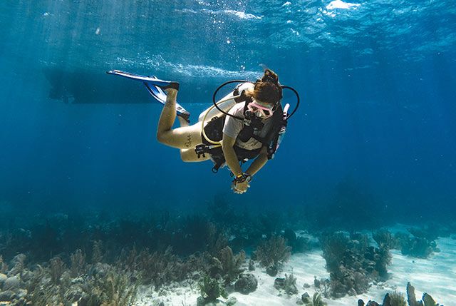 girl diving utila 881a3c0a